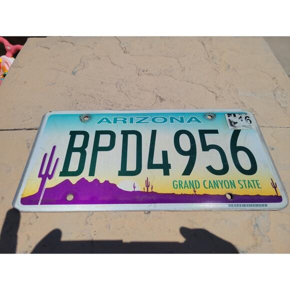ARIZONA LICENSE PLATE GRAND CANYON STATE DESERT SCENE 🌵BPD4956 Year 2016 - Picture 1 of 4